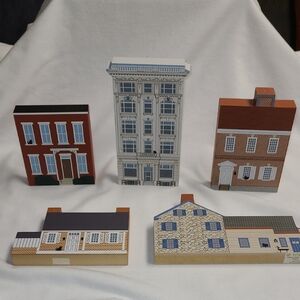 The Cat's Meow Collector Shelf Sitter Set Of 5 Lancaster, PA Vintage Historical